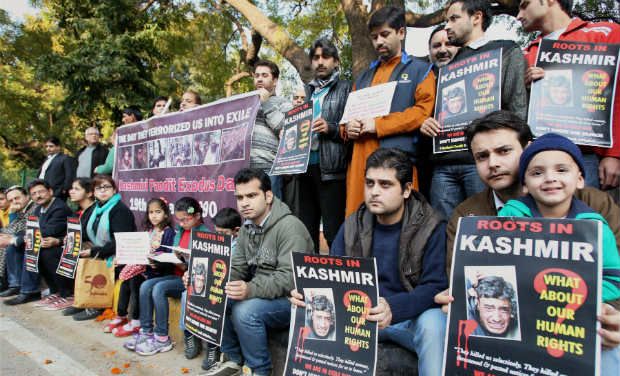 Members of 'Roots in Kashmir' a Kashmiri Pandit Group campaigning for restoration of human rights and dignity in Kashmir. (Photo: PTI/File) Members of 'Roots in Kashmir' a Kashmiri Pandit Group campaigning for restoration of human rights and dignity in Kashmir. (Photo: PTI/File)